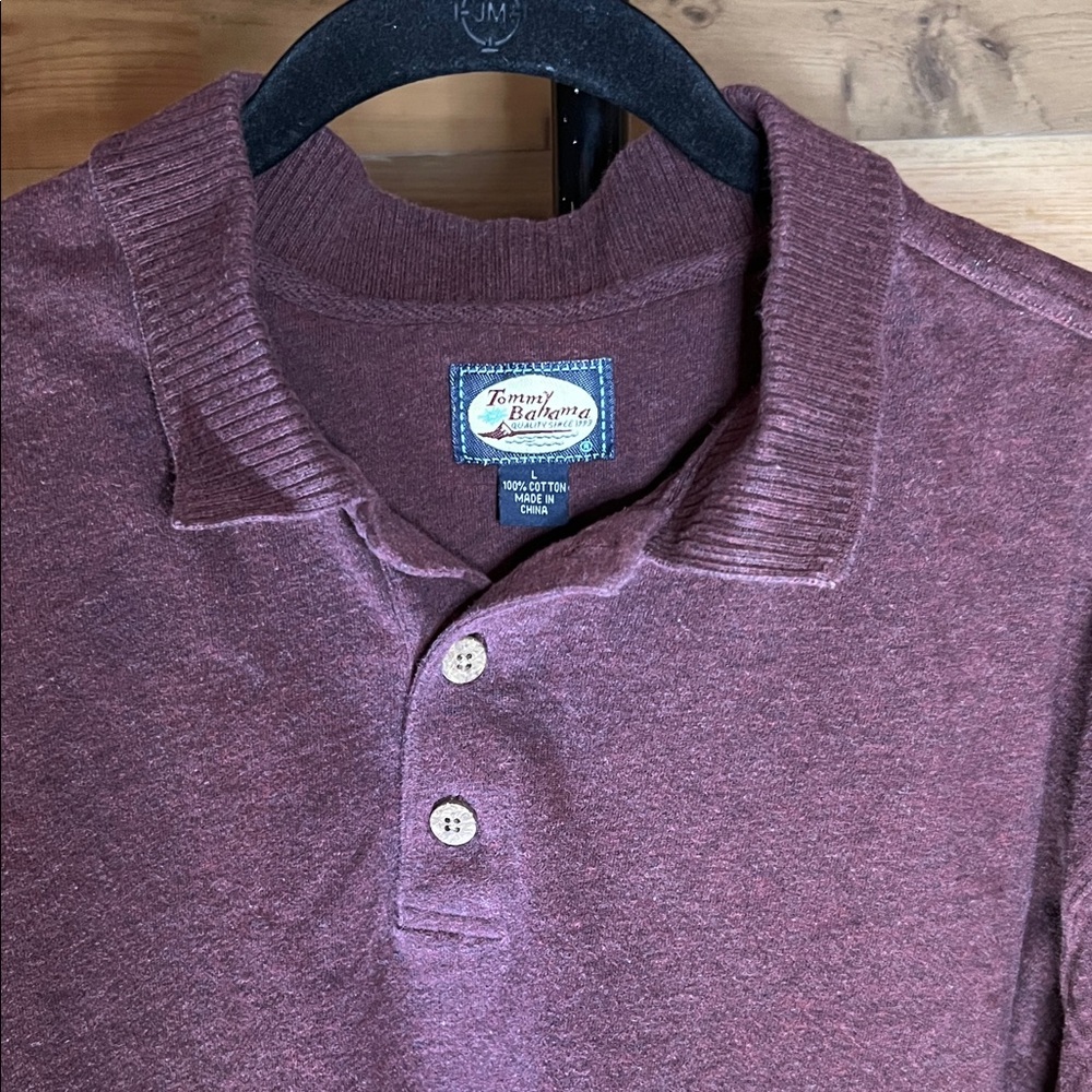 Tommy Bahama Men's Burgundy Polo Shirt